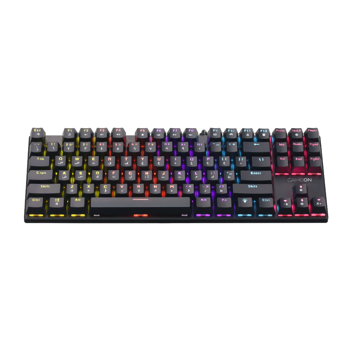 GAMEON KENORA Series GOMK87-RS 80% RGB Mechanical Wired Gaming Keyboard, Red Switch - English/Arabic