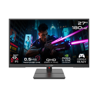 GAMEON GOML27QHD180IPS Midnight Signature Series 27" QHD, 180Hz, MPRT 0.5ms, HDMI 2.1, Fast IPS Mini LED Gaming Monitor (Supports PS5) - Black