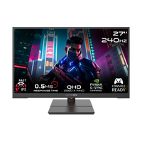 GAMEON GOML27QHD240IPS Midnight Signature Series 27" QHD, 240Hz, MPRT 0.5ms, HDMI 2.1, Fast IPS Mini LED Gaming Monitor (Supports PS5) - Black