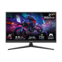 GAMEON GOMP27QHD380IPS Midnight Pro Series 27" QHD, 380Hz, MPRT 0.5ms, HDMI 2.1, Fast IPS Gaming Monitor (Supports PS5) - Black