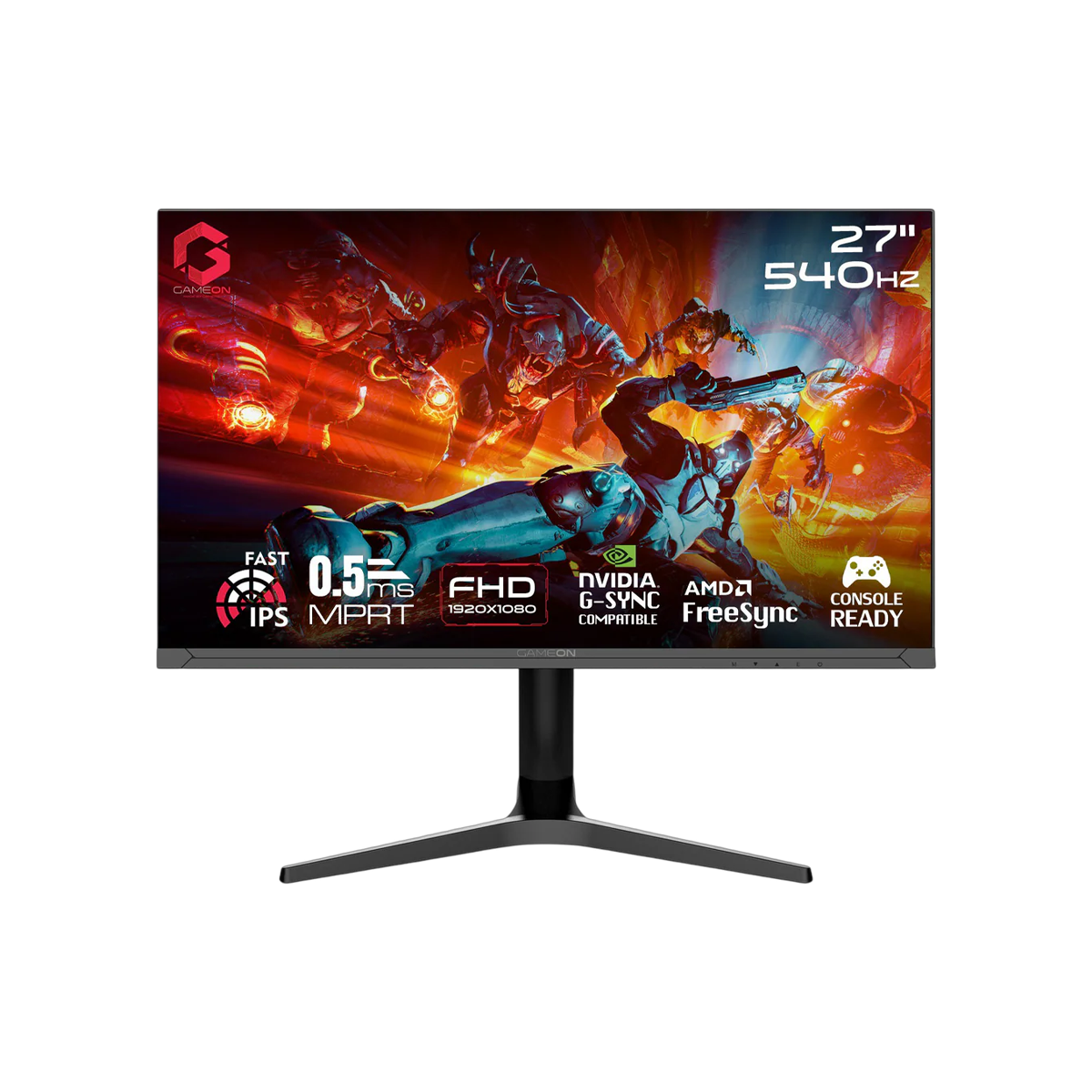 GAMEON GOTX27FHD540IPS Titan Pro X Series 27" FHD, 540Hz, MPRT 0.5ms, HDMI 2.1, Fast IPS Gaming Monitor (Supports PS5) - Black