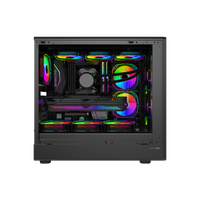 GAMEON TIMBERI Midnight Series ARGB + PWM Mid Tower Gaming Case - Wood/Black