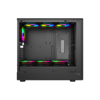 GAMEON TIMBERI Midnight Series ARGB + PWM Mid Tower Gaming Case - Wood/Black