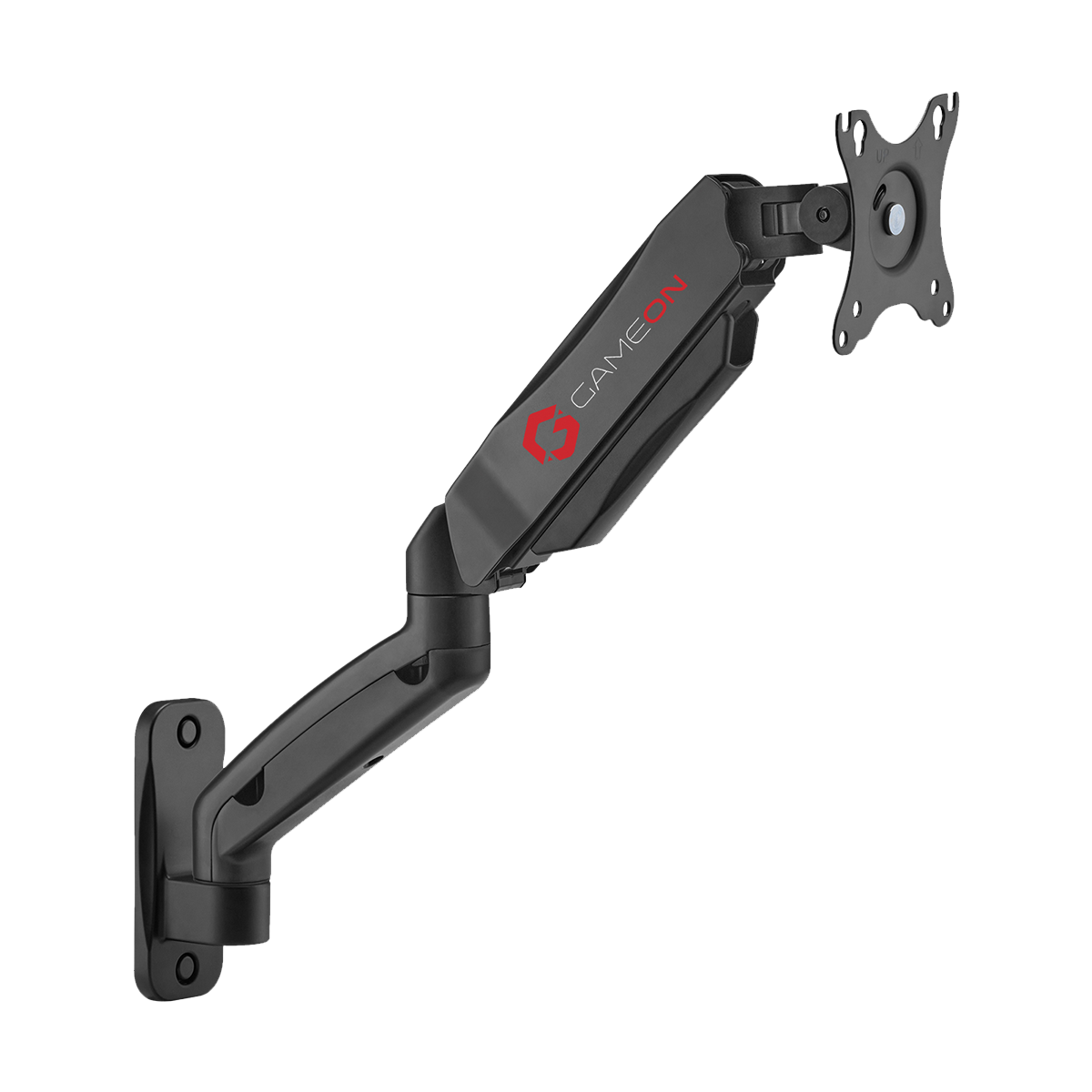 GAMEON GO-5015 Economy Spring-Assisted Wall Mounted Single Monitor Arm For Gaming And Office Use, 17" - 32", Arm Up To 9 KG