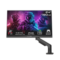 GAMEON GOM24FHD190IPS Midnight Pro X Series 24" FHD, 190Hz, MPRT 0.5ms, Fast IPS Gaming Monitor (Support PS5) with Stand - Black