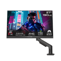 GAMEON GOM27FHD190IPS Midnight Pro X Series 27" FHD, 190Hz, MPRT 0.5ms, Fast IPS Gaming Monitor (Support PS5) with Stand - Black