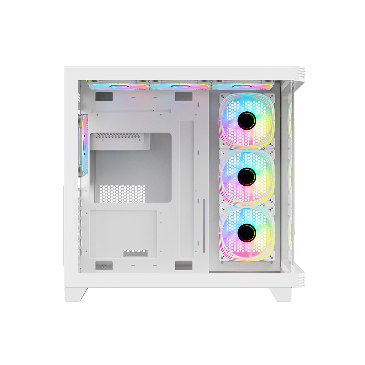 GAMEON Pulse Artic Series ARGB Mid Tower Gaming Case - White