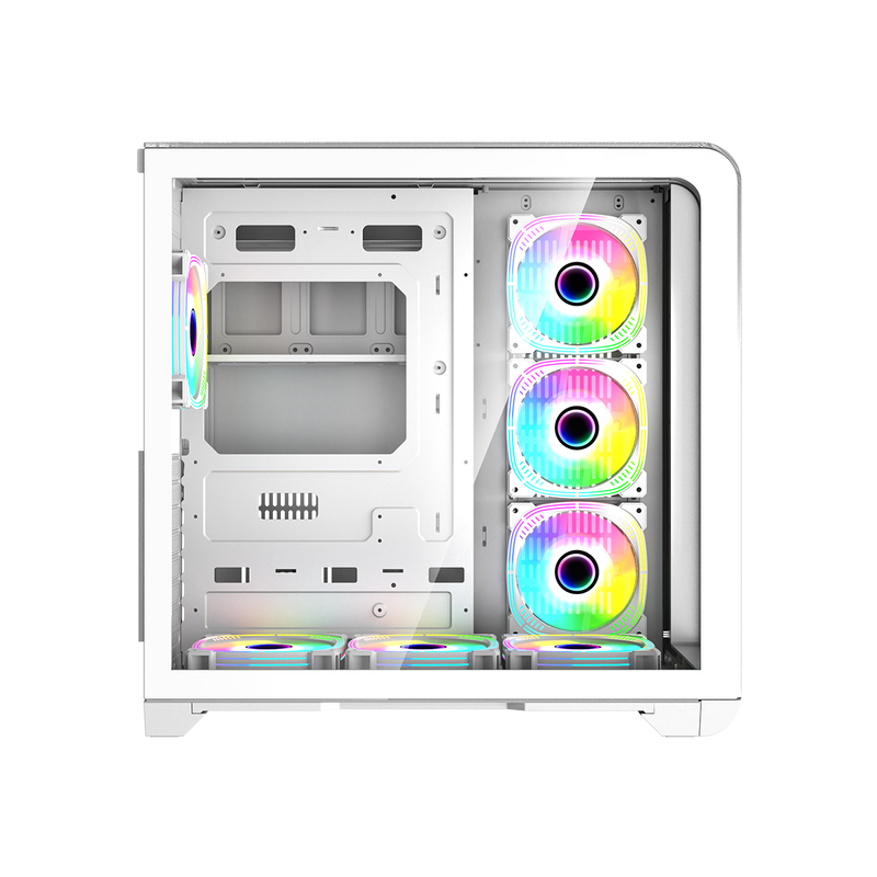 GAMEON Infinity Artic Series ARGB Mid Tower Gaming Case - White