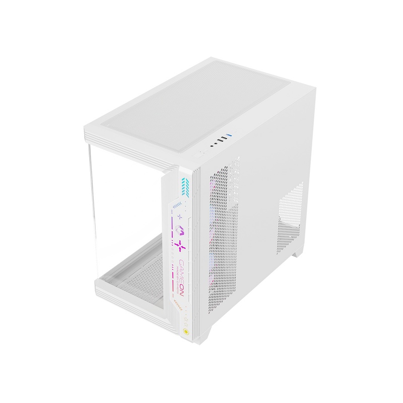 GAMEON Pulse Artic Series ARGB Mid Tower Gaming Case - White