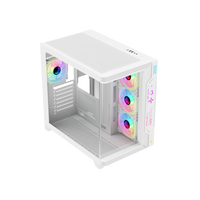 GAMEON Pulse Artic Series ARGB Mid Tower Gaming Case - White