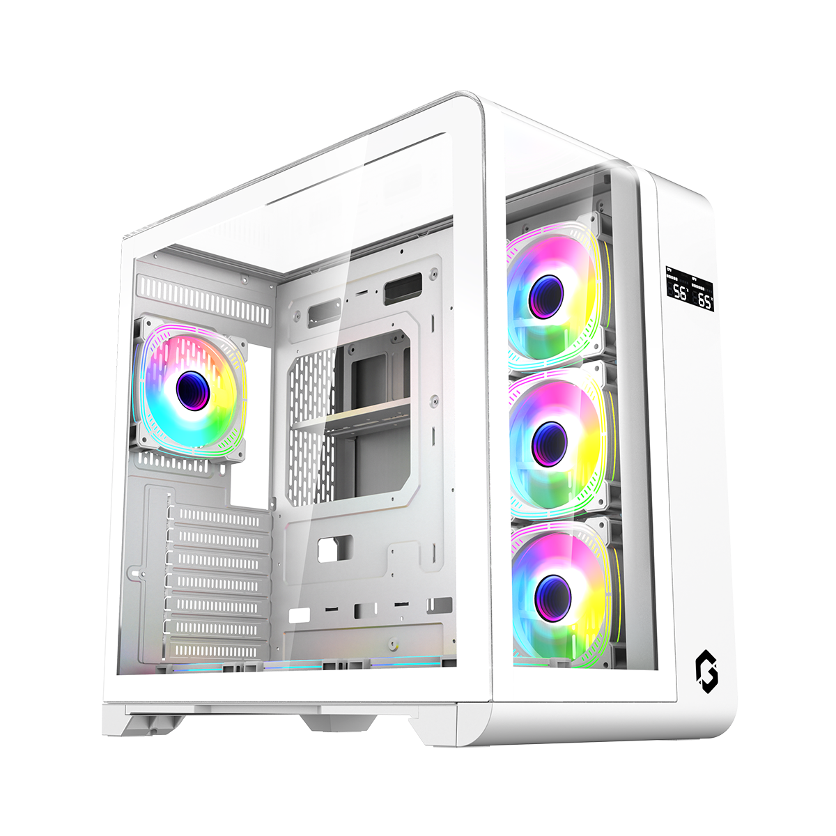 GAMEON Infinity Artic Series ARGB Mid Tower Gaming Case - White
