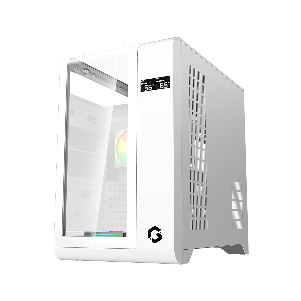 GAMEON Infinity Artic Series ARGB Mid Tower Gaming Case - White