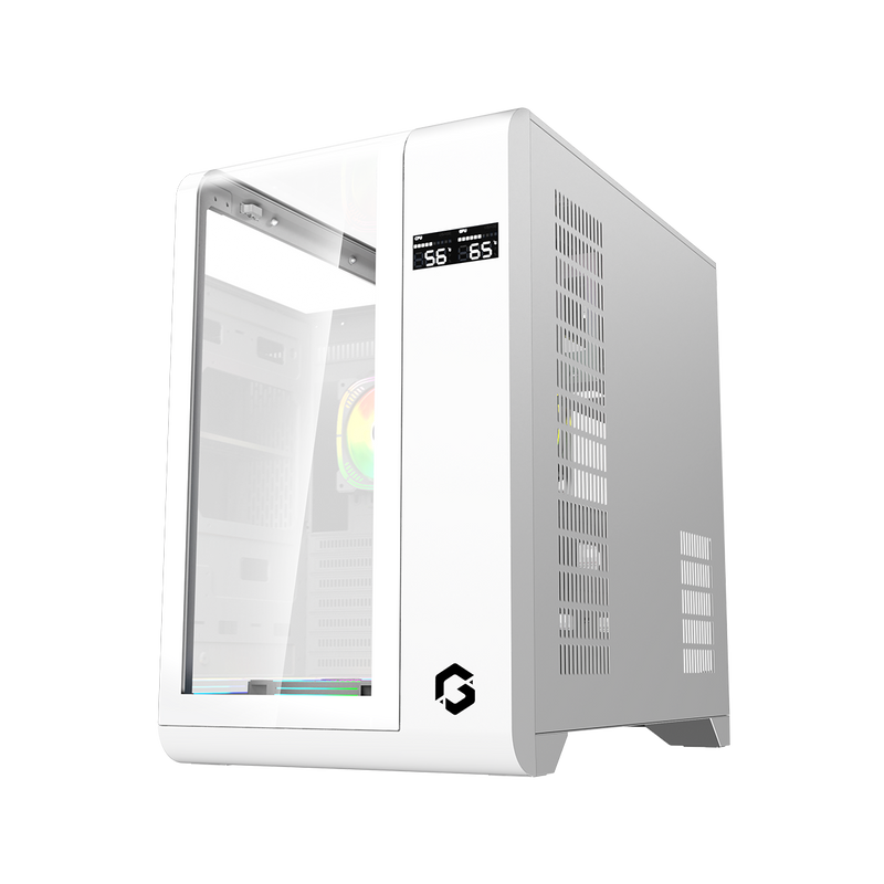 GAMEON Infinity Artic Series ARGB Mid Tower Gaming Case - White