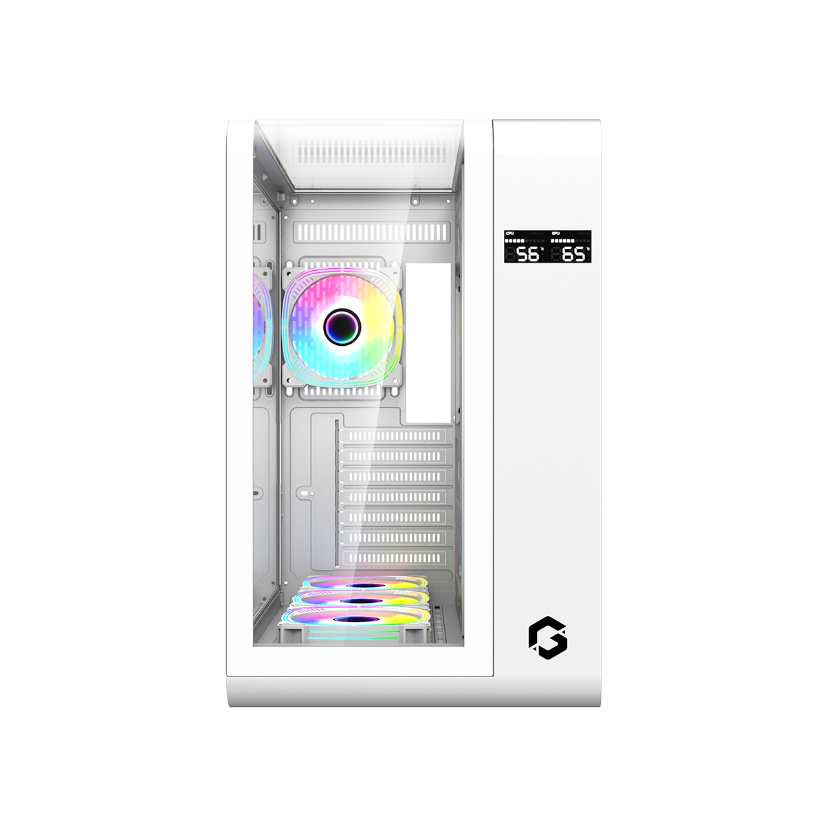 GAMEON Infinity Artic Series ARGB Mid Tower Gaming Case - White