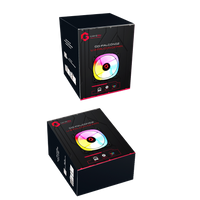 GAMEON - U-2 Falcon G2 Case Fan - Black, 3 Pack (Fixed RGB with Molex 4 PIN Connection)