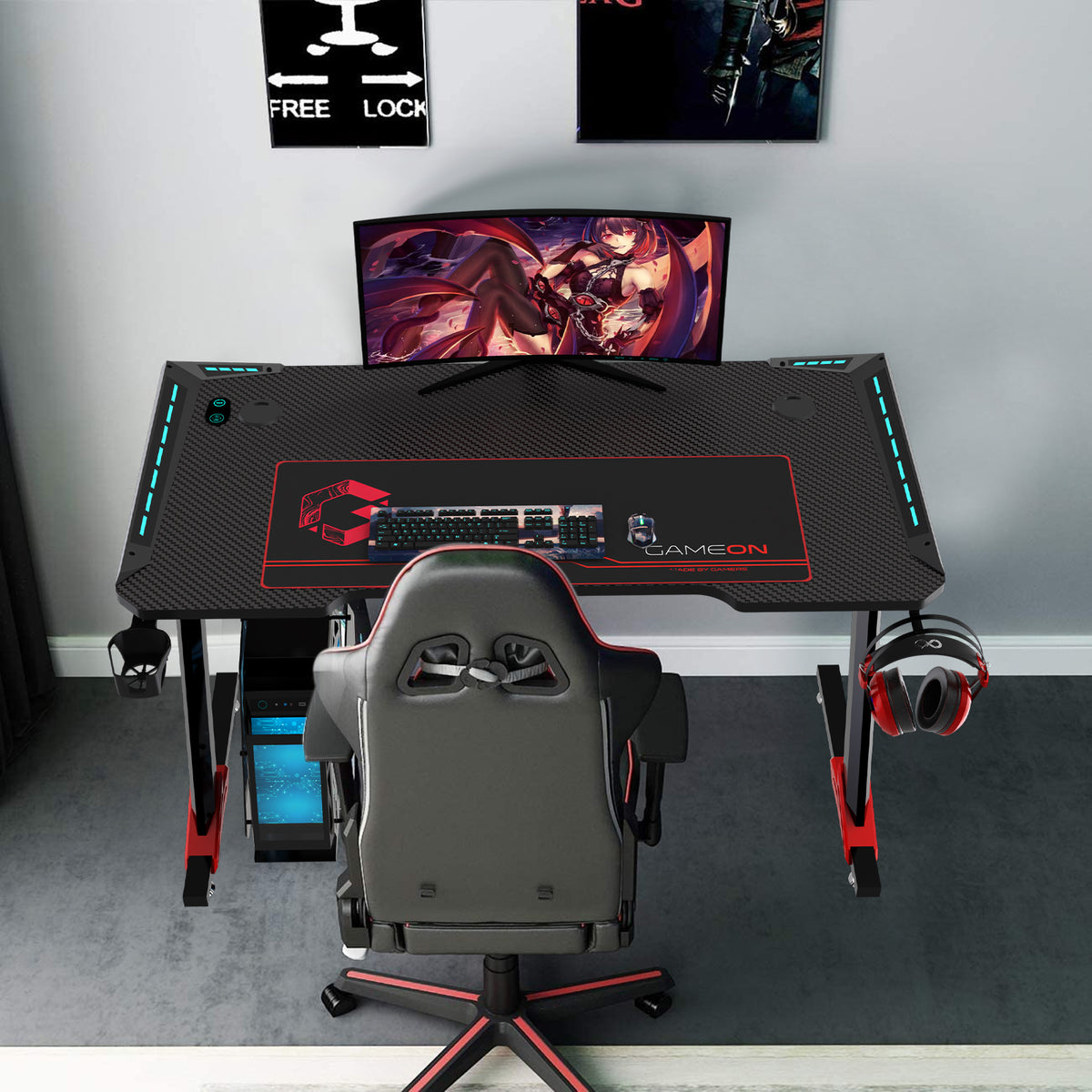 Buy Raptor Desk Gaming II Gaming Desk Series Z-Shaped | Quality Online Premium –