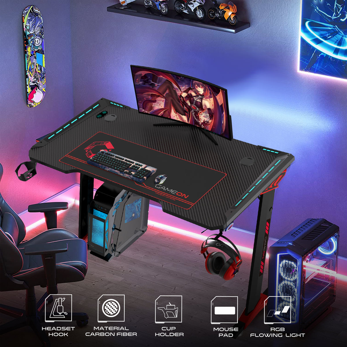 Z-Shaped Premium Gaming Quality Gaming Desk Raptor Desk Online | Buy II Series –