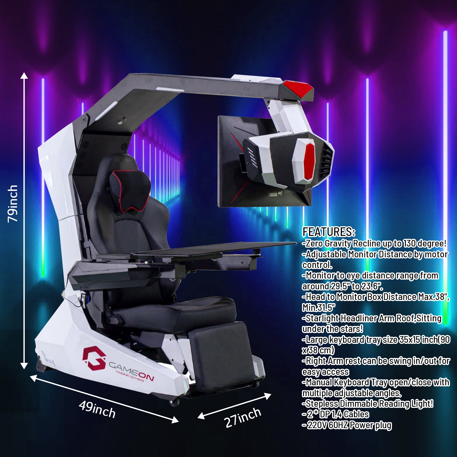 Gaming chair best sale multiple monitors