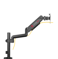 GAMEON GO-3363 Pole-Mounted Spring-Assisted Single Monitor Arm For Gaming And Office Use, 17" - 32", Arm Up To 9 KG